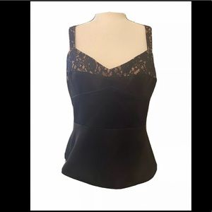 BCBGMaxAzria Black Satin Cami
